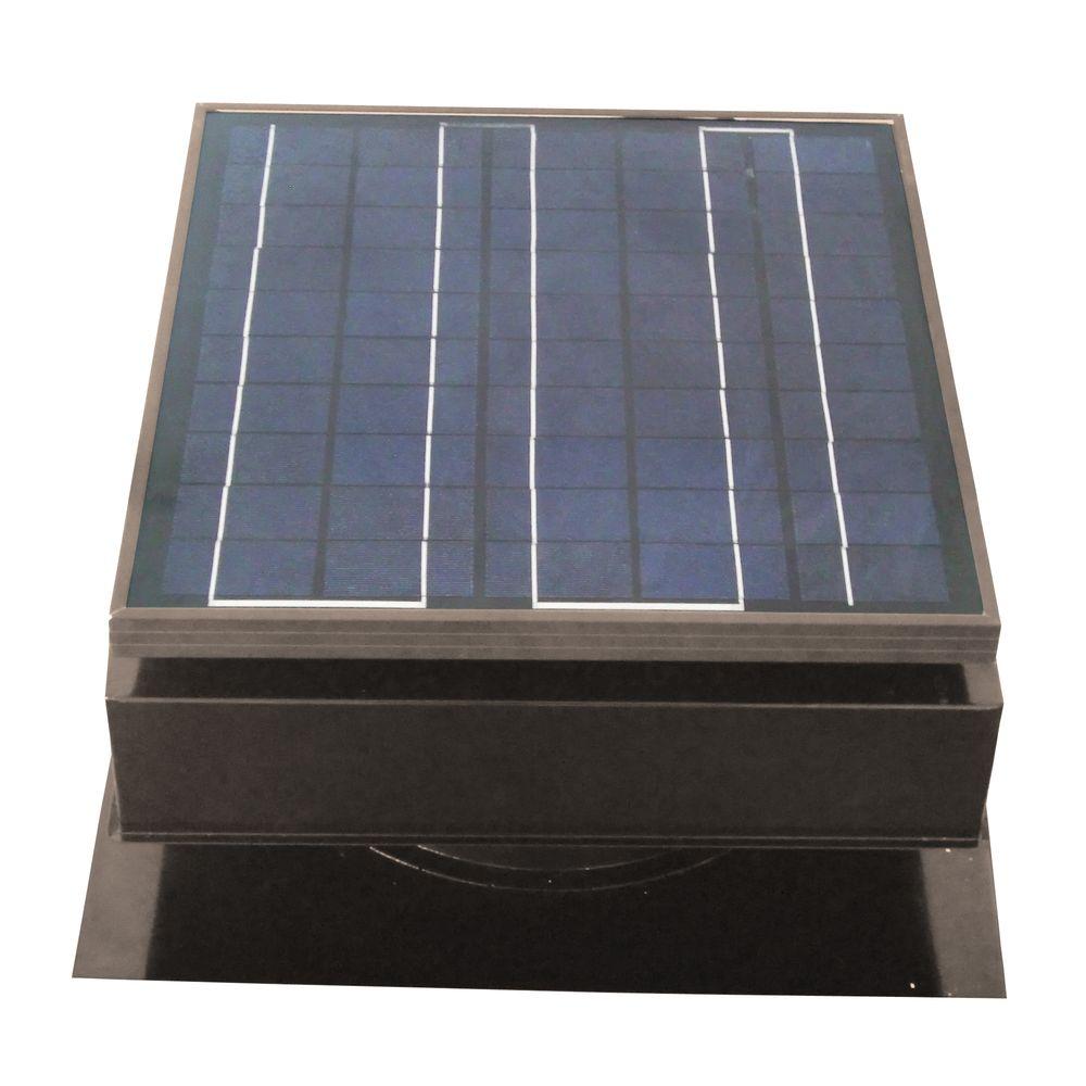 25-Watt 1420 CFM Gray Solar Powered Attic Fan - Super Arbor