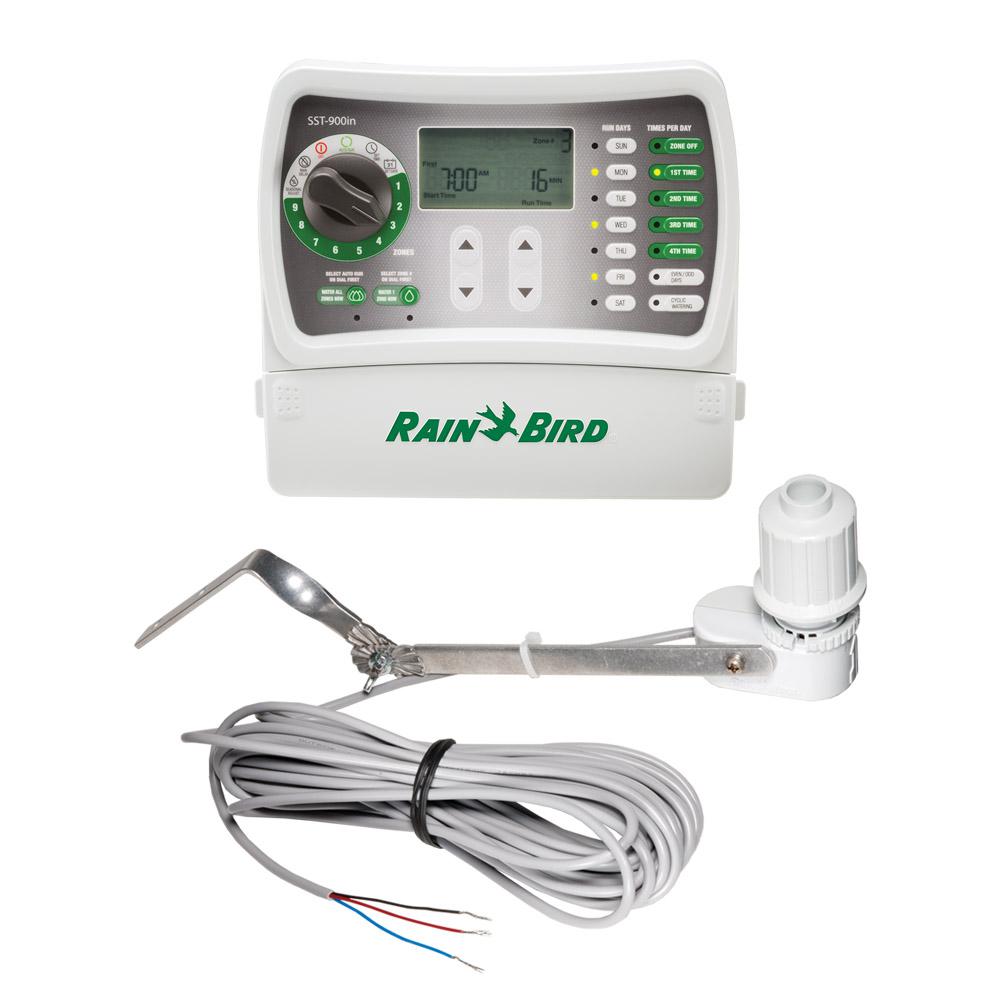 9-Station Indoor Simple-To-Set Irrigation Timer and Wired Rain Sensor Bundle - Super Arbor