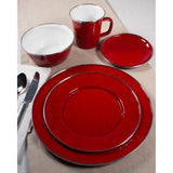 4 oz. Solid Red Enamelware Round Tasting Bowls (Set of 6)