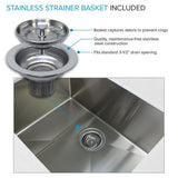 All-in-One 29 in. x 25.5 in. Stainless Steel Quartz Undermount Laundry/Utility Sink and Cabinet with Faucet in White - Super Arbor