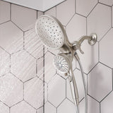 Attract 6-spray 6.75 in. Dual Shower Head and Handheld Shower Head in Spot Resist Brushed Nickel Eco