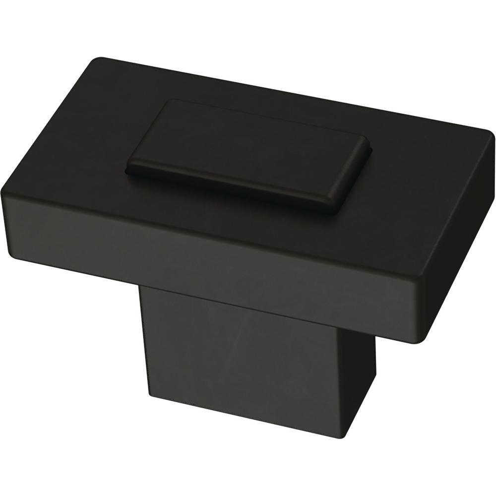 Industrial Insert 1-7/16 in. (36mm) Heirloom Silver and Matte Black Cabinet Knob - Super Arbor
