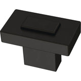 Industrial Insert 1-7/16 in. (36mm) Heirloom Silver and Matte Black Cabinet Knob - Super Arbor