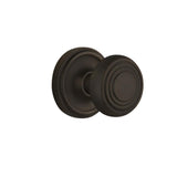 Classic Rosette 2-3/8 in. Backset Antique Brass Privacy Bed/Bath Deco Door Knob - Super Arbor