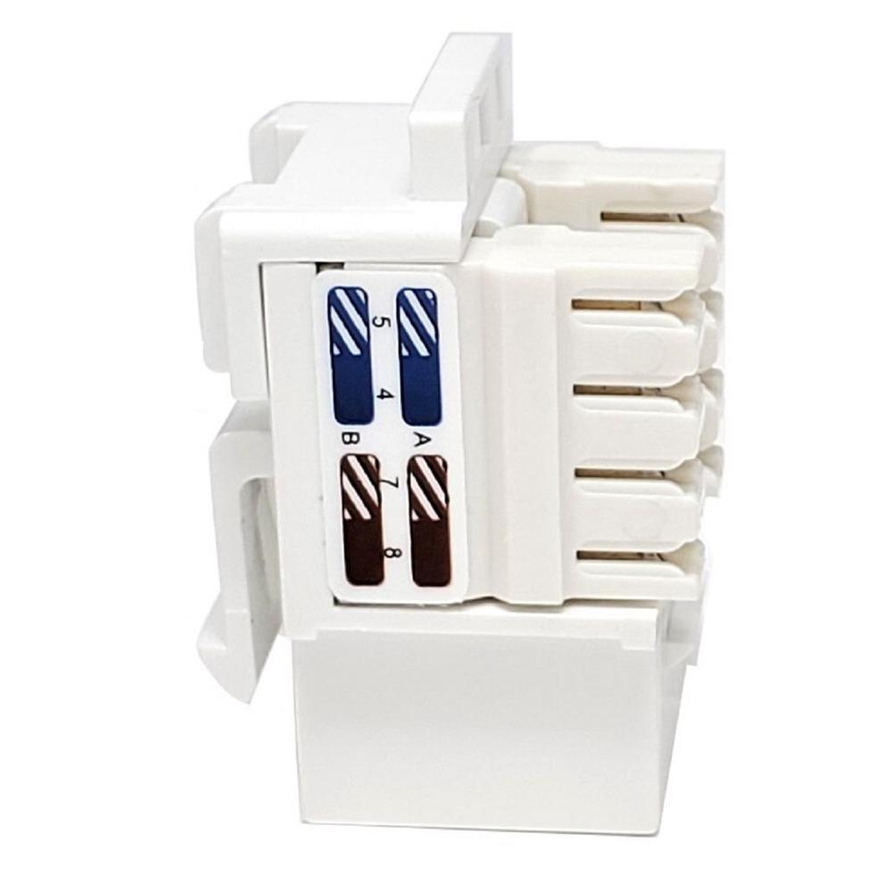 CAT 6 Punch Down Keystone in Jack/White (10-Pack) - Super Arbor