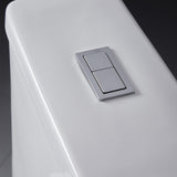 0.8 GPF/1.28 GPF Dual Bowl Flush Elongated Toilet Including Toilet Bowl Only Seat in White