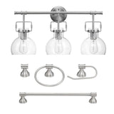 Walker 5-Piece Brushed Nickel All-In-One Bathroom Set