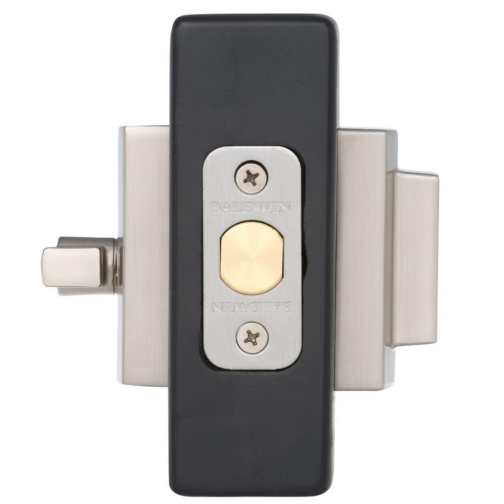 Prestige Spyglass Satin Nickel Square Single Cylinder Deadbolt Featuring SmartKey Security - Super Arbor