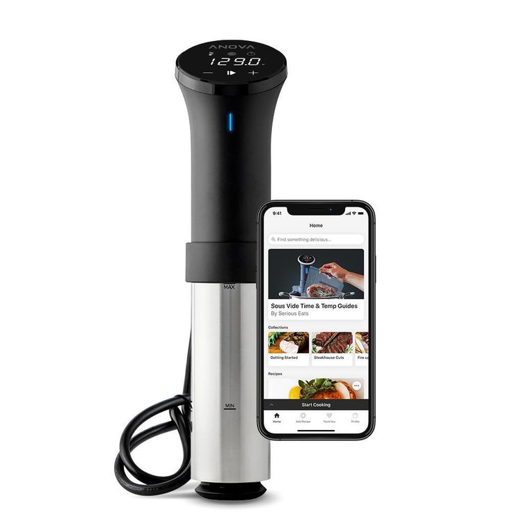 Precision Cooker (WiFi) Black and Silver Sous Vide with Anova App