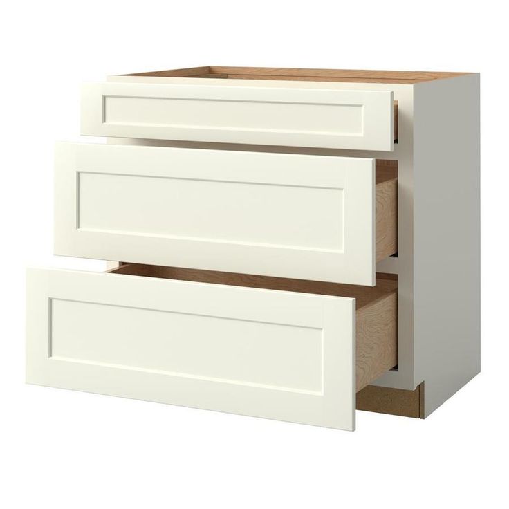 allen + roth Aveley 36-in W x 34.5-in H x 24-in D Linen Maple Drawer Base Semi-Custom Cabinet