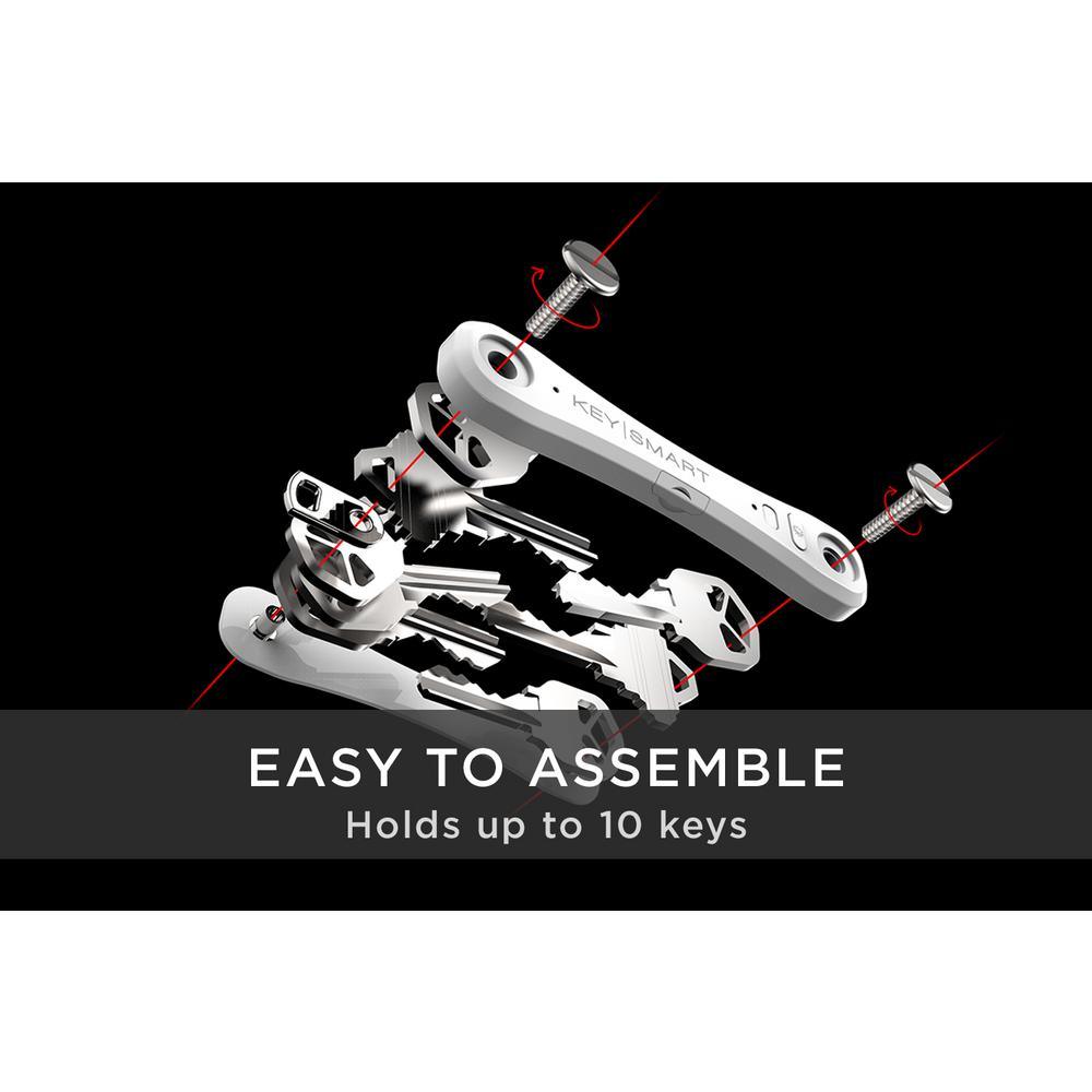 Pro Compact Multiple Key Holder with Tile Smart Location in White - Super Arbor