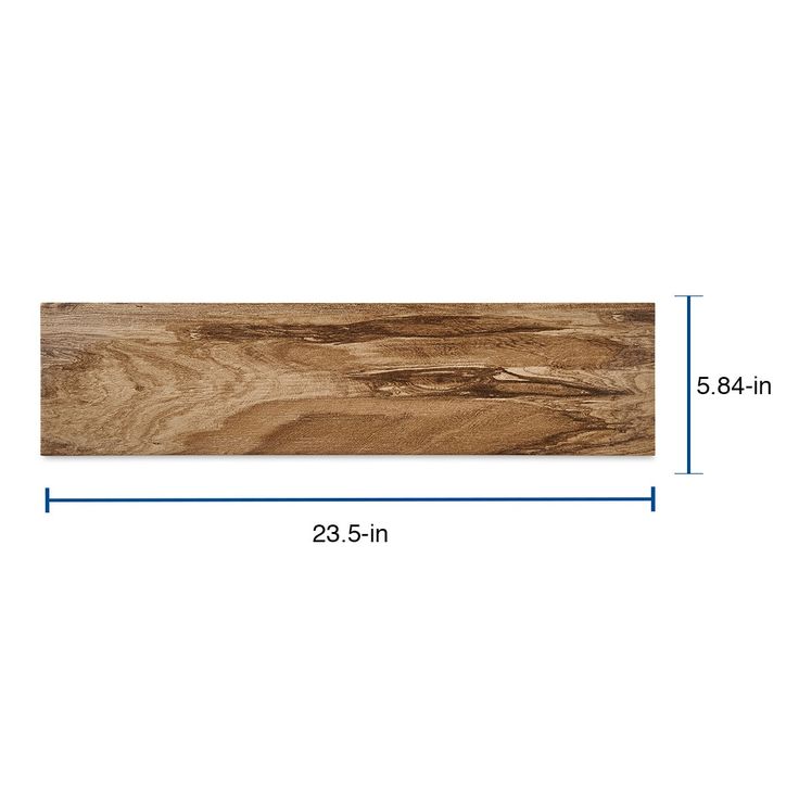 Style Selections Woods Natural 6-in x 24-in Glazed Porcelain Wood Look Floor Tile