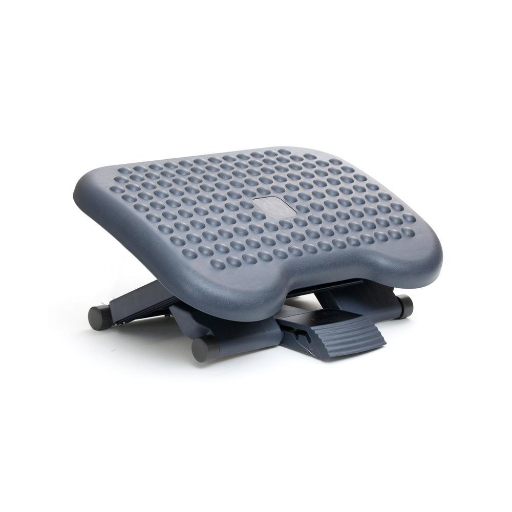 2 Pack Black Plastic Adjustable Height Ergonomic Foot Rest - Super Arbor