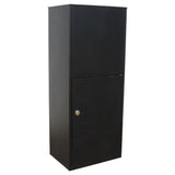Black Freestanding Locking Mail/Parcel Drop Box - Super Arbor