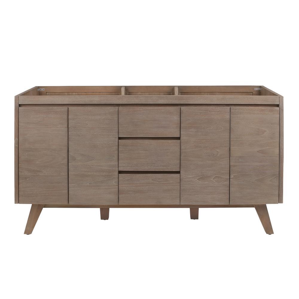 Coventry 72 in. Vanity Cabinet Only in Gray Teak - Super Arbor