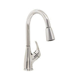 EZ-FLO Sterling Chrome 1-Handle Deck-Mount Pull-Down Handle Kitchen Faucet (Deck Plate Included)