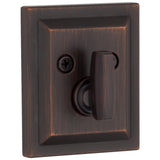 Square Venetian Bronze Low Profile Single Cylinder Deadbolt Featuring SmartKey Security - Super Arbor