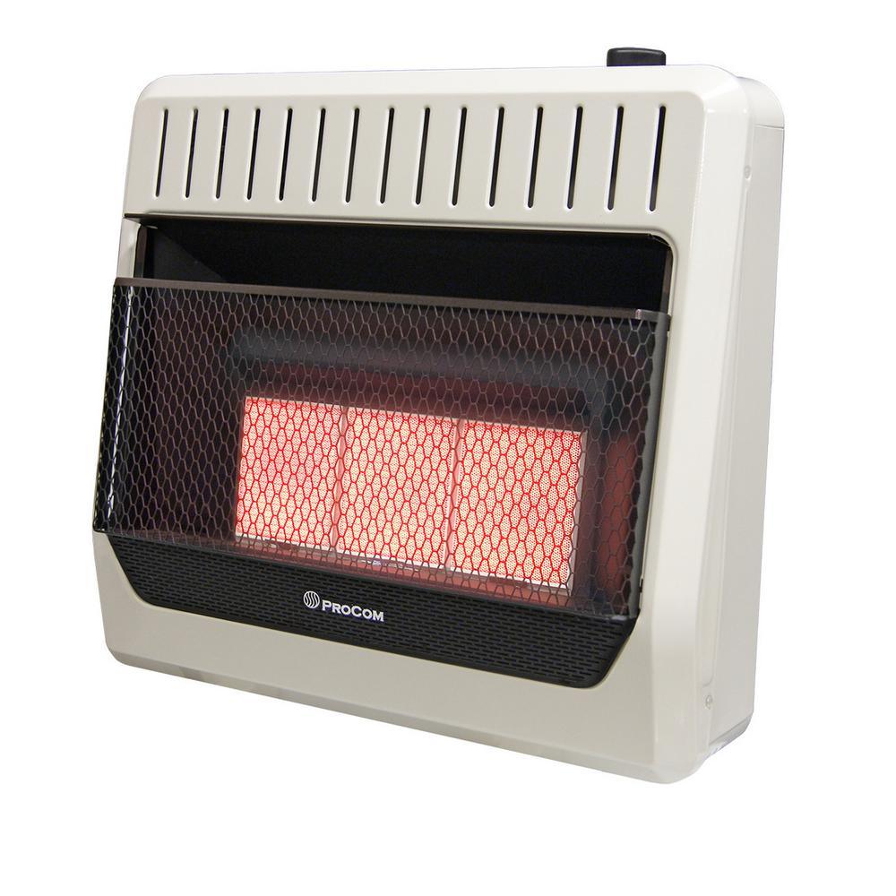 30000 BTU Ventless Dual Fuel Radiant Heater with Thermostat Control - Super Arbor