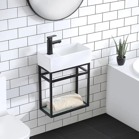 19.5 in. Pierre Bath Vanity with Vanity Top in Glossy White Basin - Super Arbor