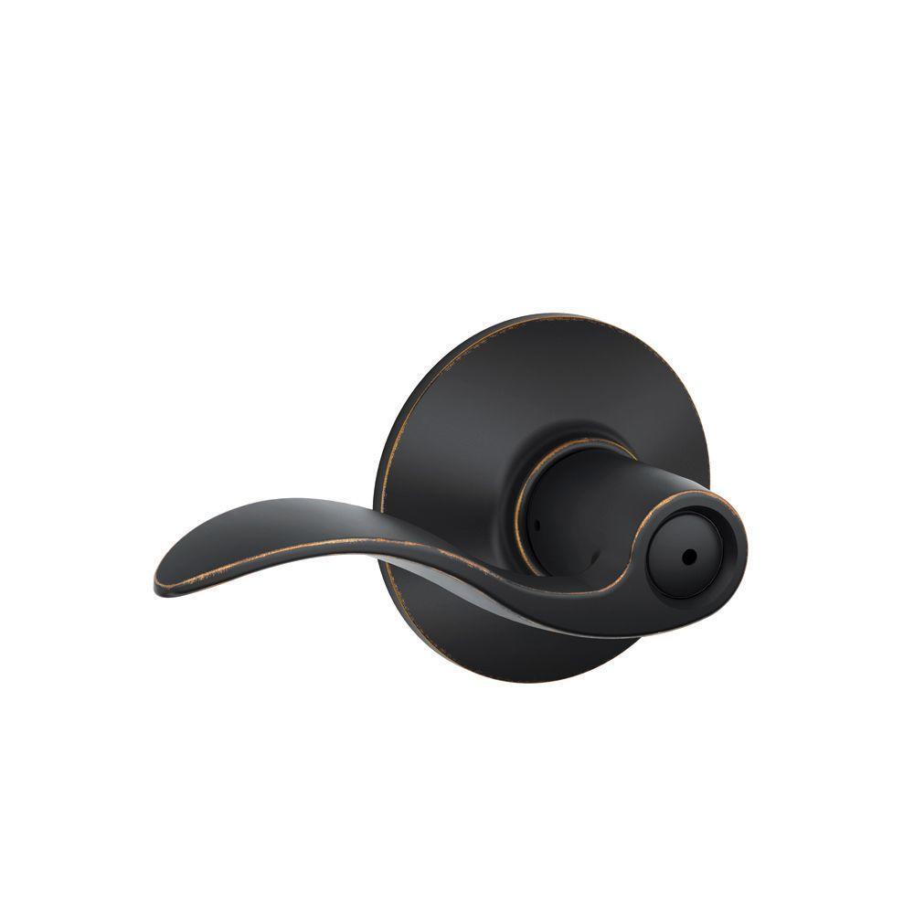 Accent Satin Nickel Privacy Bed/Bath Door Lever - Super Arbor