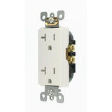 Decora 20 Amp Ultrasonic Tamper Resistant Duplex Outlet, White (10-Pack) - Super Arbor