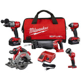 M18 FUEL 18-Volt Lithium-Ion Brushless Cordless Hammer Drill and Impact Driver Combo Kit (2-Tool) with Impact Wrench - Super Arbor