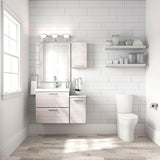 Style Selections Acadia 24-in White Single Sink Bathroom Vanity with White Cultured Marble Top