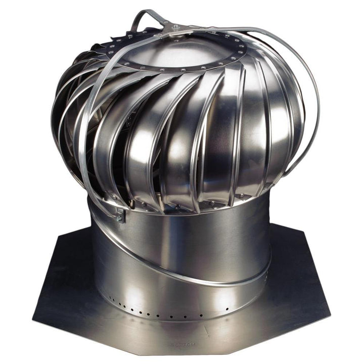 14 in. Mill Finish Aluminum Externally Braced Whirlybird Wind Turbine - Super Arbor