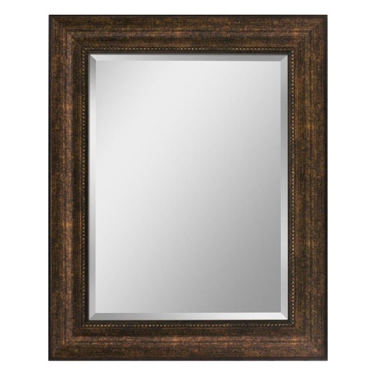 29 in. x 35 in. Beaded Mirror in Bronze