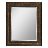 29 in. x 35 in. Beaded Mirror in Bronze