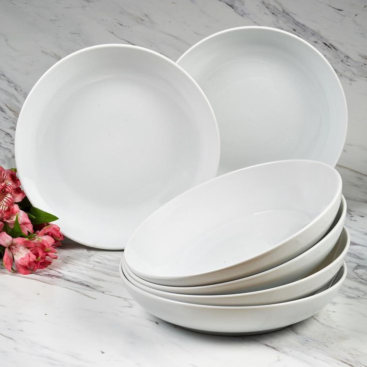 Bianca White Dinner Bowls (Set of 6)