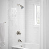 Bamboo Single-Handle 3-Spray Tub and Shower Faucet in Brushed Nickel - Super Arbor