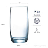 17 oz. and 10 oz. Glass Tumblers (Set of 16)