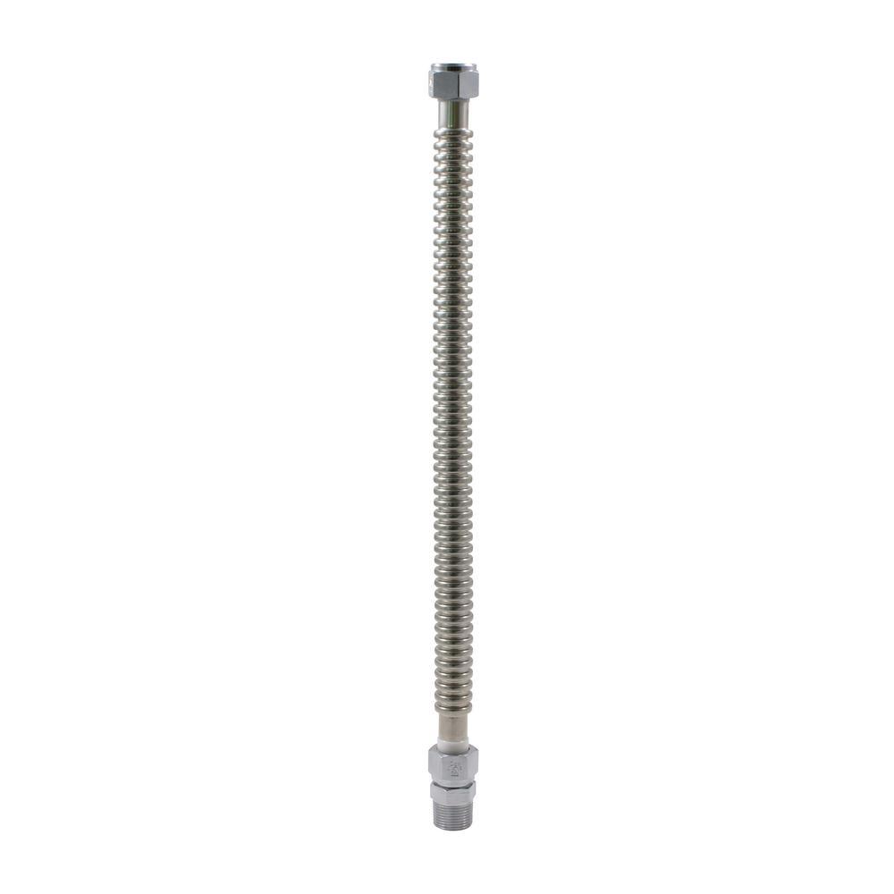 3/4 in. FIP x 3/4 in. FIP x 12 in. Stainless Steel Water Heater Connector - Super Arbor