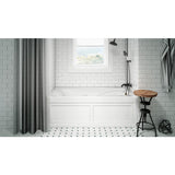 CETRA 60 in. x 32 in. Acrylic Rectangular Drop-in Reversible Soaking Bathtub in White - Super Arbor