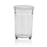 Able 8-Piece Clear Glass Drinkware Set with Lids