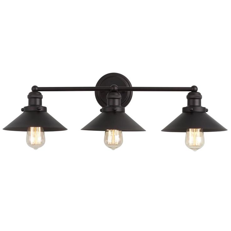 July 26.5 in. 3-Light Metal Oil Rubbed Bronze Vanity Light