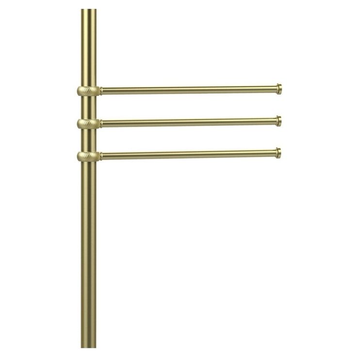 Allied Brass Satin Brass Freestanding Towel Rack