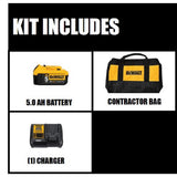 20-Volt MAX XR Lithium-Ion Starter Kit with Premium Battery Pack 5.0Ah, Charger and Kit Bag - Super Arbor