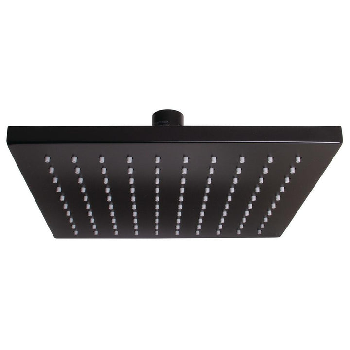 1-Spray 8 in. Single Ceiling MountHigh Pressure Fixed Rain Shower Head in Matte Black - Super Arbor