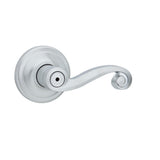 Lido Satin Nickel Privacy Bed/Bath Door Lever Featuring Microban Antimicrobial Technology - Super Arbor