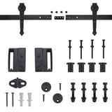 72 in. Dark Oil-Rubbed Bronze Arrow Sliding Barn Door Track and Hardware Kit