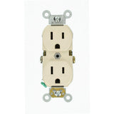 15 Amp Commercial Grade Duplex Outlet, Ivory - Super Arbor