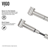 VIGO Branson Stainless Steel 1-Handle Deck-Mount Pull-Out Handle Kitchen Faucet
