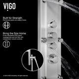 Mateo 59.5 in. 6-Jet High Pressure Shower Panel System with Rainhead Fixed Handheld Dual Shower in Stainless Steel