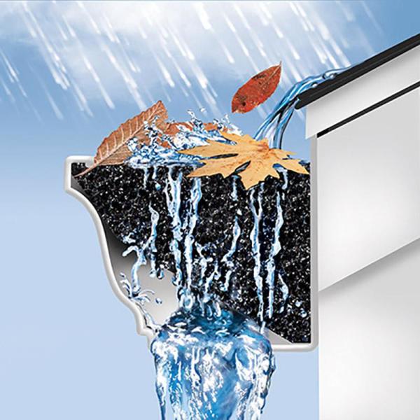 EZ 4 ft. Foam Filter Plastic Gutter Guard for 4 in. K-Style (48-Pack) - Super Arbor