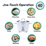 14-Cup Rice Cooker in White