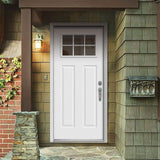 JELD-WEN 36 in. x 80 in. Primed Left-Hand Inswing 6 Lite Clear Steel Prehung Front Door
