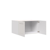 Shaker Assembled 36x20x24 in. Deep Wall Bridge Cabinet in Vanilla White - Super Arbor