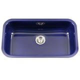 Porcela Series Undermount Porcelain Enamel Steel 31 in. Large Single Bowl Kitchen Sink in White - Super Arbor